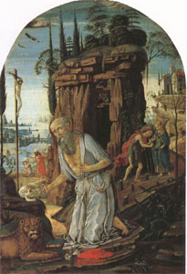 Jacopo di Arcangelo called jacopo del sellajo st Jerome in he Desert (mk05)